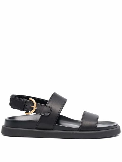 Gianvito Rossi Bilbao leather sandals - Black - zdjęcie produktu nr 1