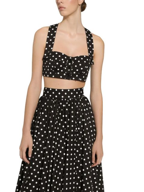 Dolce & Gabbana polka-dot corset top - Black