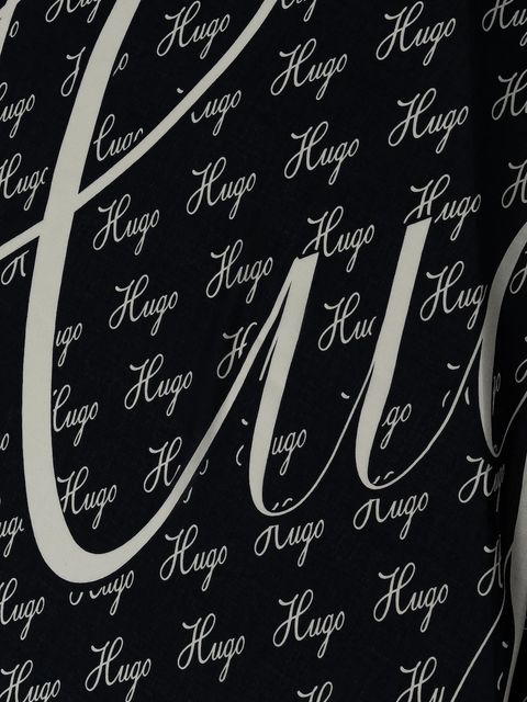 HUGO chusta damska kolor granatowy wzorzysta 50517680 - zdjęcie produktu nr 2