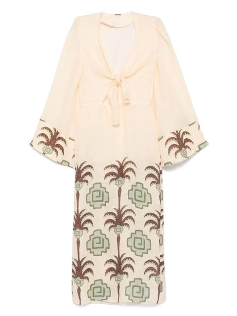 Johanna Ortiz Sailing Flags midi dress - Neutrals - zdjęcie produktu nr 1