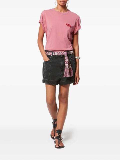 MARANT ÉTOILE Zewel lips-graphic T-shirt - Pink - zdjęcie produktu nr 2