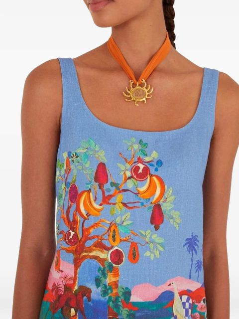 FARM Rio dream landscape mini dress - Blue