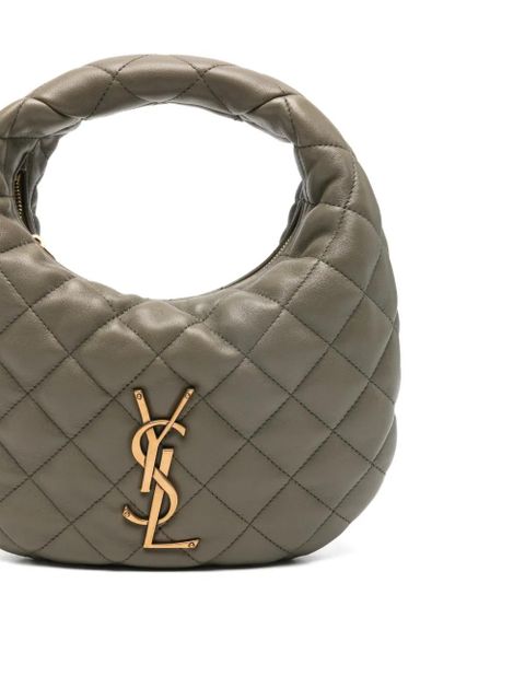 Saint Laurent logo-plaque tote bag - Green