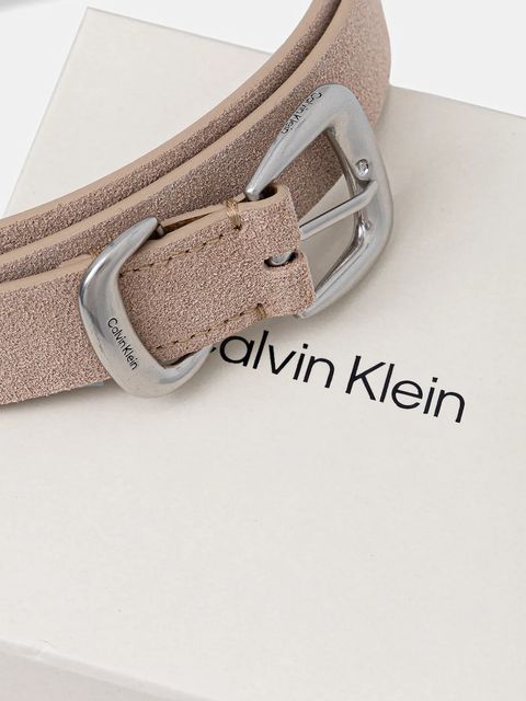 Calvin Klein pasek zamszowy damski kolor beżowy LV04F7065G - zdjęcie produktu nr 2