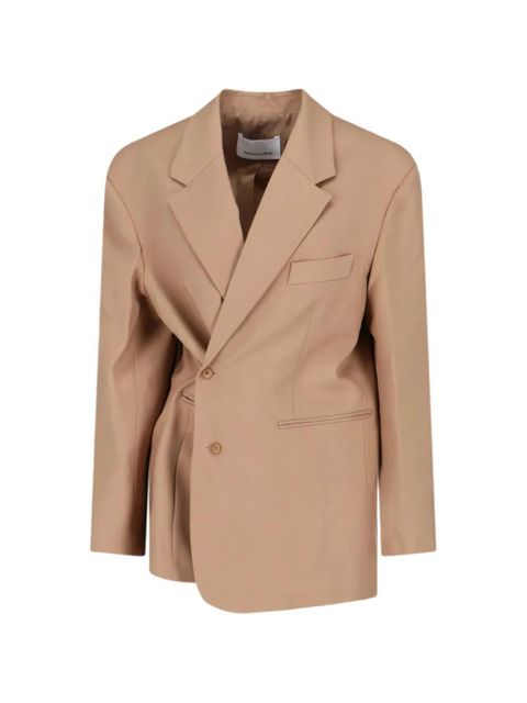 The Frankie Shop Crosby wrap blazer - Neutrals