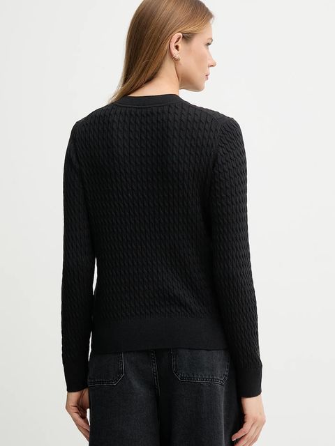 Tommy Hilfiger sweter bawełniany kolor czarny lekki WW0WW44993 - zdjęcie produktu nr 2