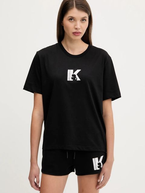 Karl Lagerfeld Jeans t-shirt damski kolor czarny A3W17094 - zdjęcie produktu nr 1
