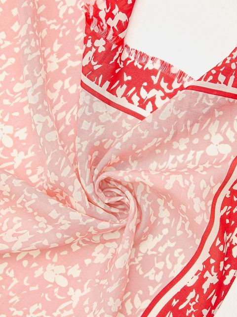 Marc O'Polo szal damski kolor różowy wzorzysty 600802502045 - zdjęcie produktu nr 2