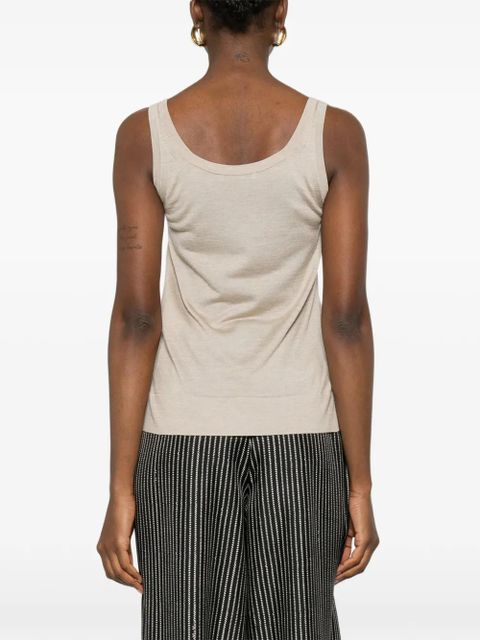 Max Mara scoop-neck tank top - Neutrals