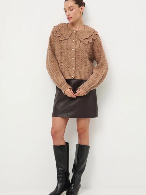 Medicine kardigan damski kolor beżowy - zdjęcie produktu nr 1