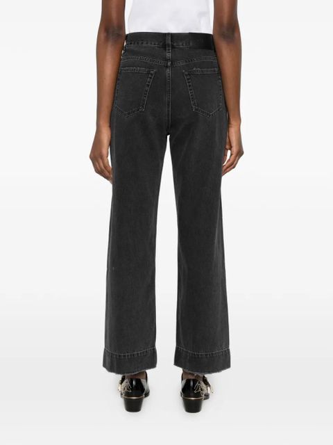 Chloé logo-patch jeans - Black