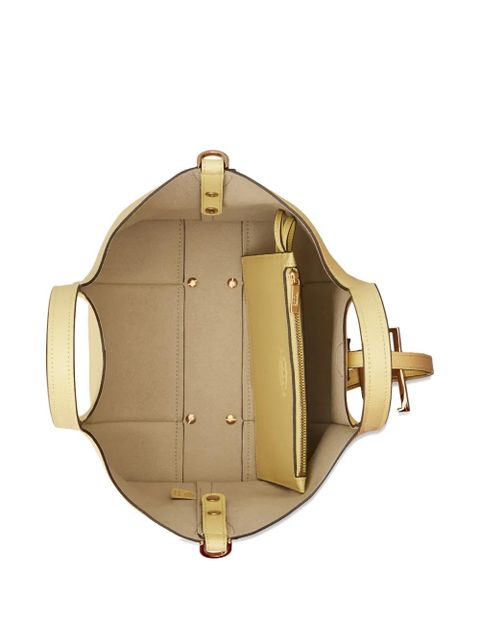 Tod's mini T Timeless hardware shopping tote bag - Yellow