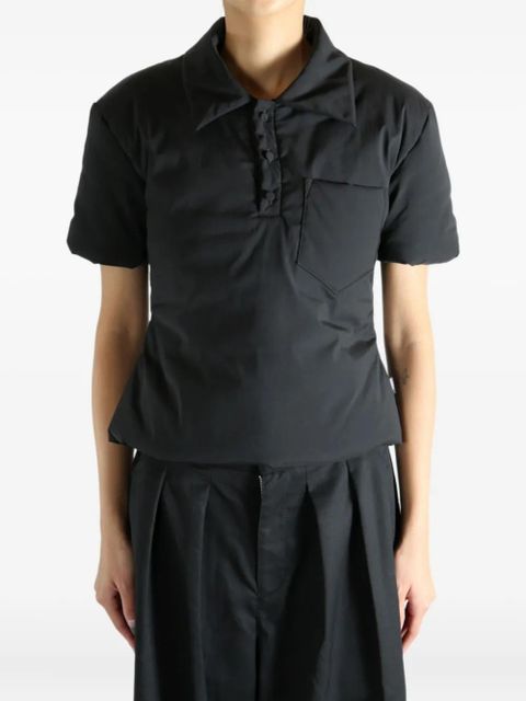 MM6 Maison Margiela padded polo shirt - Black