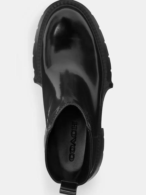 Coach botki Leah Platform damskie kolor czarny na słupku CCH90