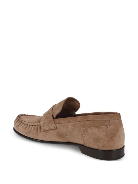 Jimmy Choo Ellis penny-strap suede loafers - Neutrals