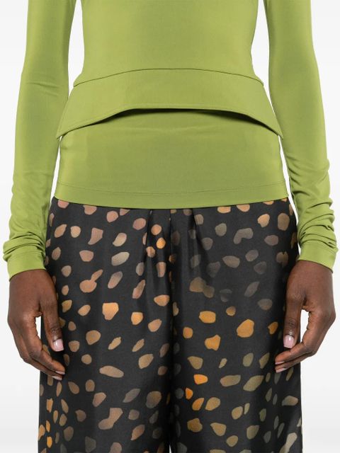 Nanushka round-neck long-sleeve top - Green