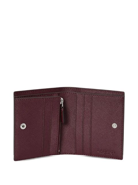Lauren Ralph Lauren logo-plaque leather wallet - Red