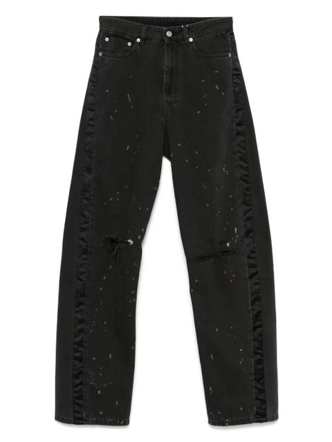 MM6 Maison Margiela paint-splatter effect jeans - Black - zdjęcie produktu nr 1