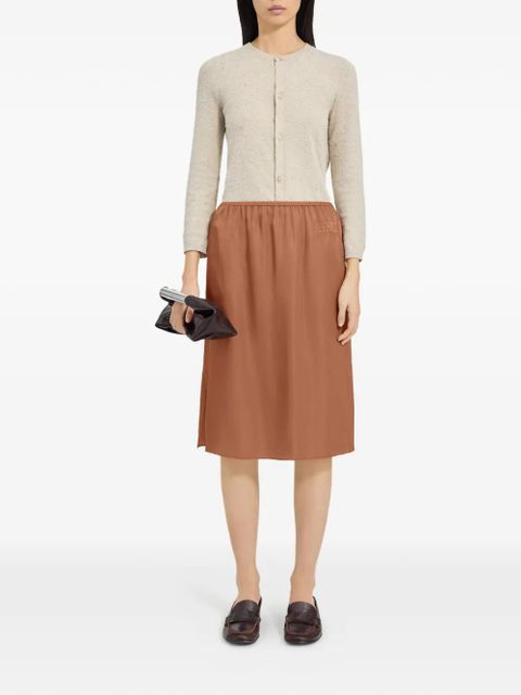 MM6 Maison Margiela elastic-waistband midi skirt - Brown - zdjęcie produktu nr 2