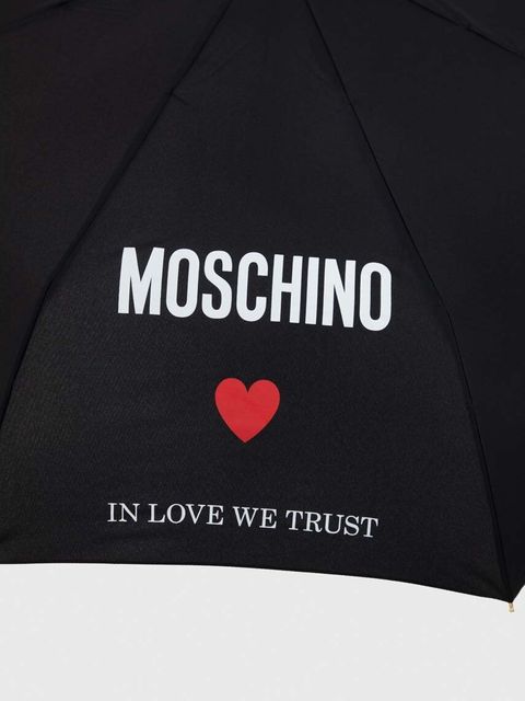 Moschino parasol kolor czarny 8956 OPENCLOSEA - zdjęcie produktu nr 2