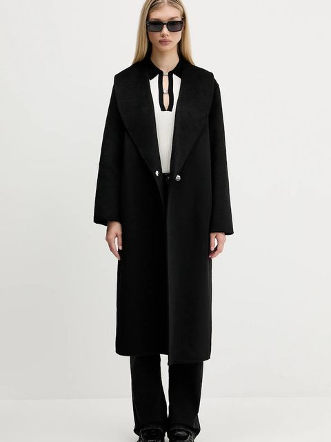 HUGO płaszcz z wełną kolor czarny 50546753 - zdjęcie produktu nr 1