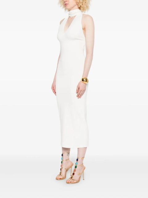 Cult Gaia Caia halter-neck midi dress - Neutrals