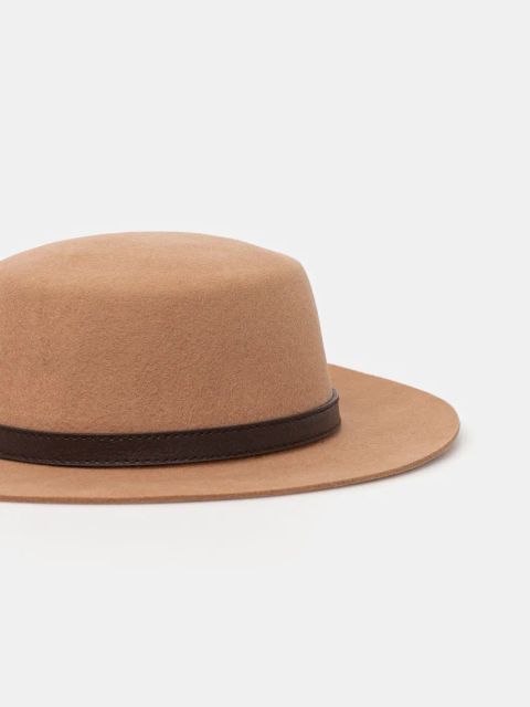 Guess kapelusz wełniany kolor brązowy wełniany AW5180 WOL03