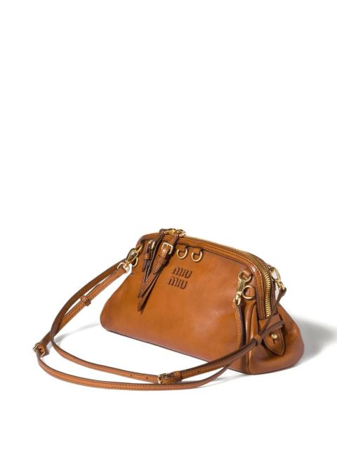 Miu Miu Caprice removable-strap leather shoulder bag - Brown