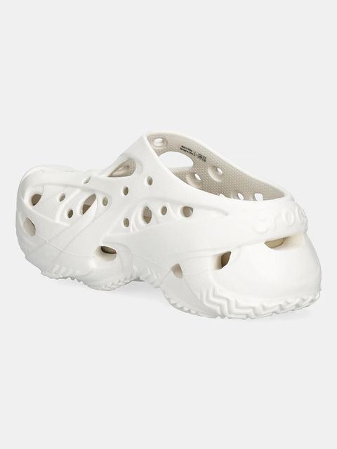 Crocs klapki Caged W Clog damskie kolor biały na platformie 211141