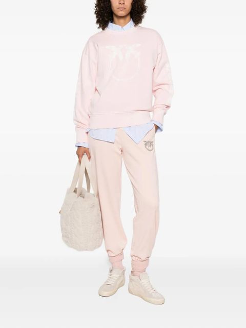PINKO embroidered-logo cotton sweatshirt
