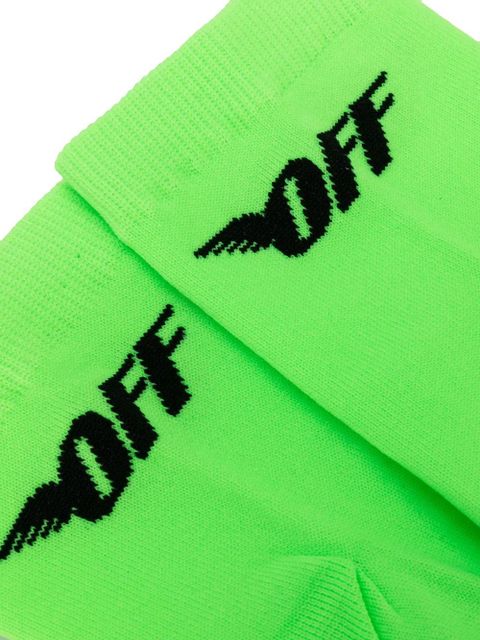 Off-White Off Wings short socks - Green - zdjęcie produktu nr 2