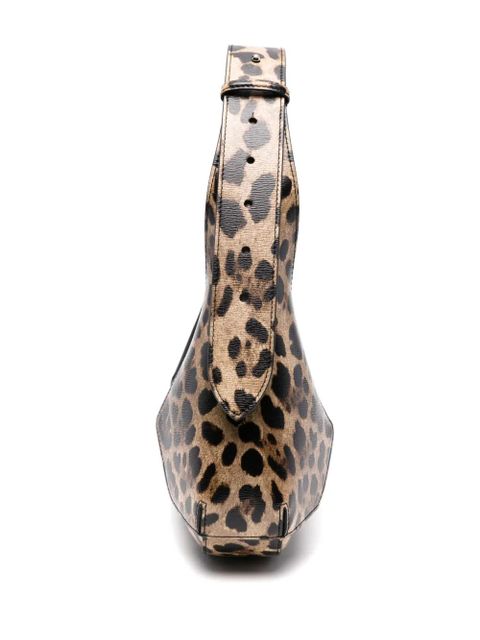 Alexander McQueen Jewelled leopard-print shoulder bag - Neutrals - zdjęcie produktu nr 2