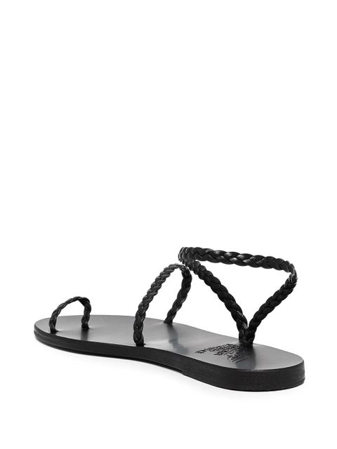 Ancient Greek Sandals Eleftheria braided leather sandals - Black