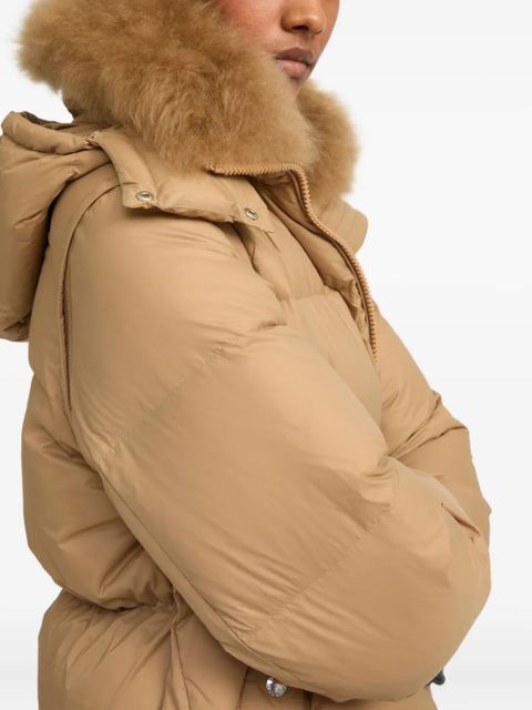 Yves Salomon Army padded-design coat - Brown