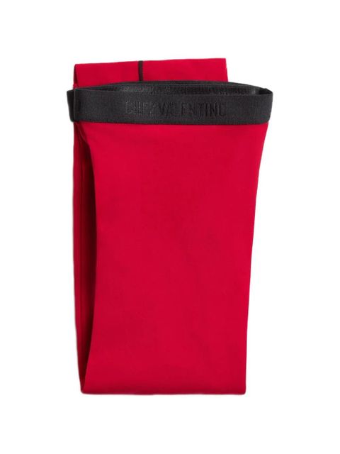 Valentino Garavani piped-trim tights - Red - zdjęcie produktu nr 1