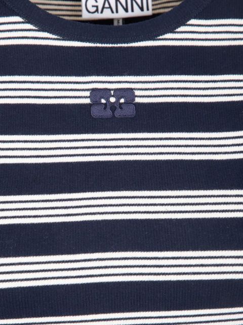 GANNI striped tank top - Blue