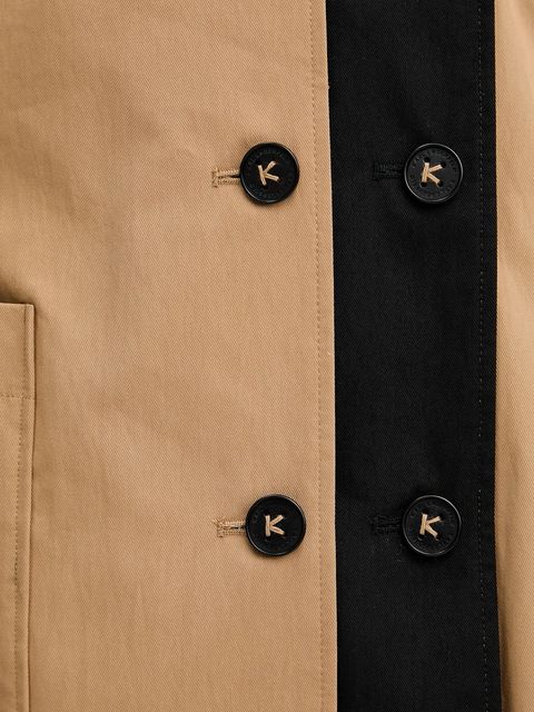 Karl Lagerfeld płaszcz damski kolor zielony przejściowy A3W15014