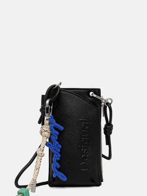 Desigual portfel HALF LOGO MILTON damski kolor czarny 25WAYP06 - zdjęcie produktu nr 1