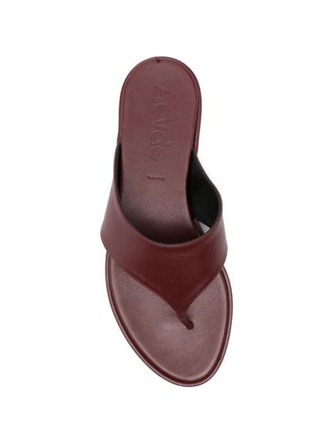 Aeyde Amaya nappa leather flip flops - Red