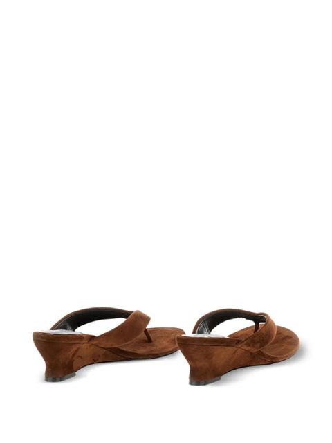 Le Monde Beryl thong-strap wedge sandals - Brown - zdjęcie produktu nr 2