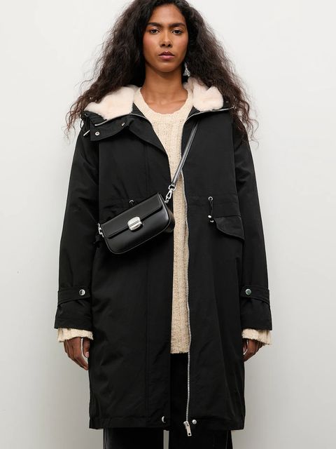 Answear.LAB parka kolor czarny przejściowa