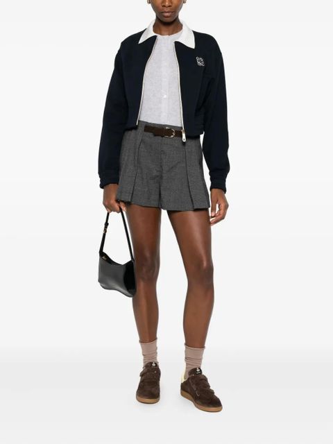 SANDRO pleated belted shorts - Grey