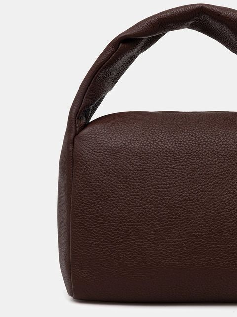 Tommy Hilfiger torebka skórzana kolor brązowy AW0AW18150