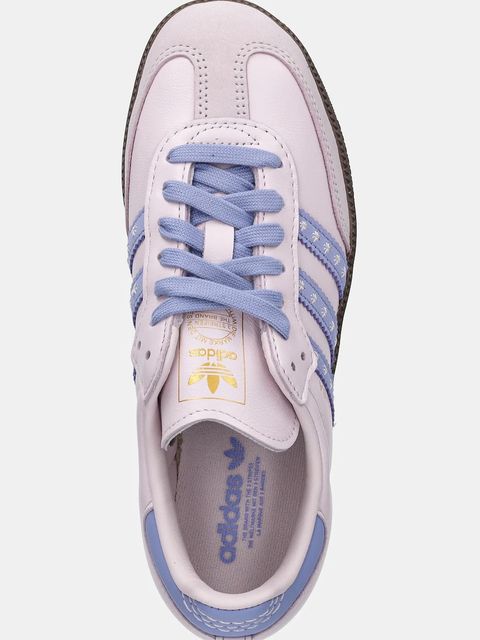 adidas Originals sneakersy skórzane Samba OG damskie kolor fioletowy JR8822