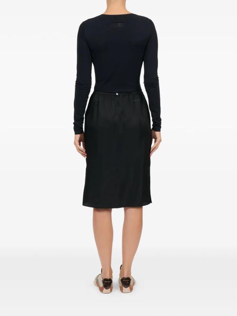 MM6 Maison Margiela elasticated midi skirt - Black