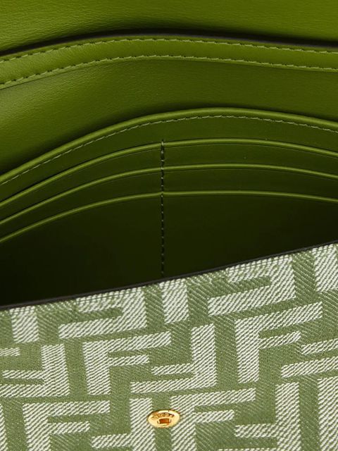 FENDI Baguette FF-jacquard shoulder bag - Green