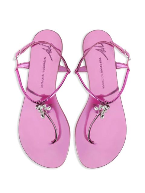 Giuseppe Zanotti Melissie thong leather sandals - Pink