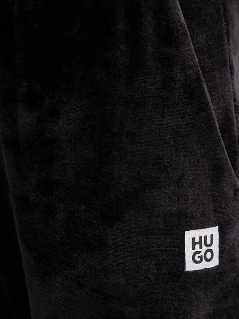 HUGO spodnie dresowe damskie kolor czarny gładkie 50549812
