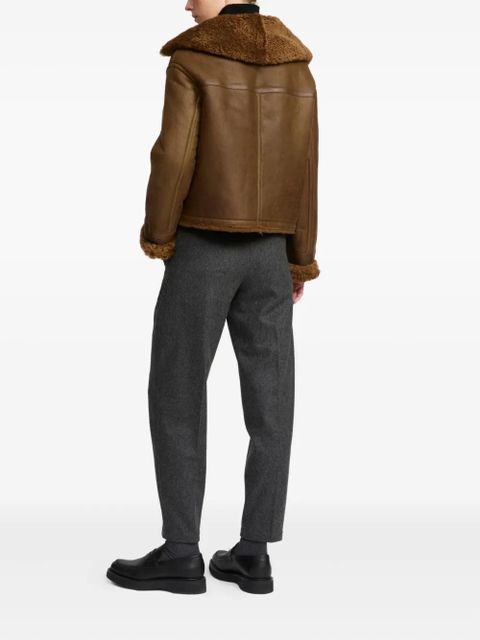 Yves Salomon shearling boxy jacket - Brown - zdjęcie produktu nr 2