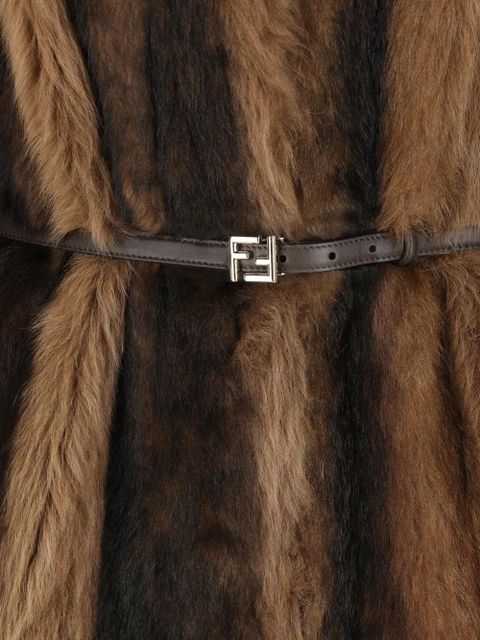 FENDI shearling coat - Brown